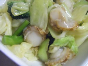 兼業主婦の食材宅配体験談　コープデリ　ホタテと緑の４種野菜のうま炒め　料理完成