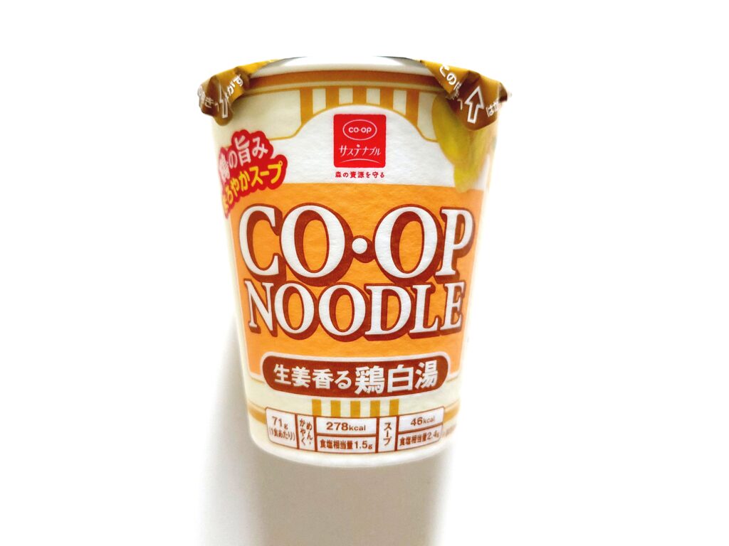 コープ「コープヌードル生姜香る鶏白湯」パッケージ画像