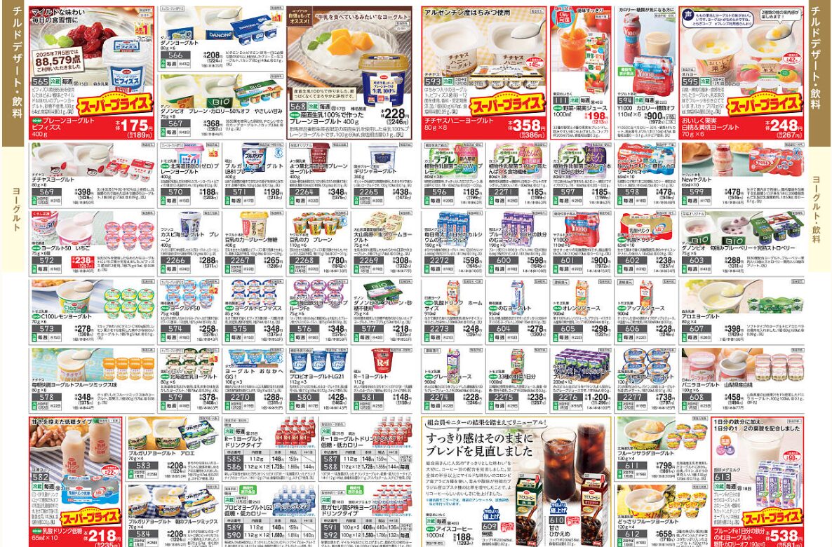 コープデリカタログ ヨーグルトページ1P