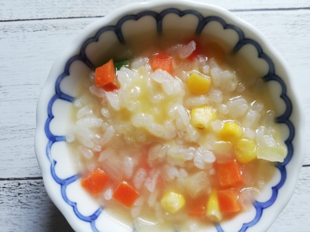 コープ産地指定「北海道の野菜ミックスたまねぎ入り」チーズリゾット