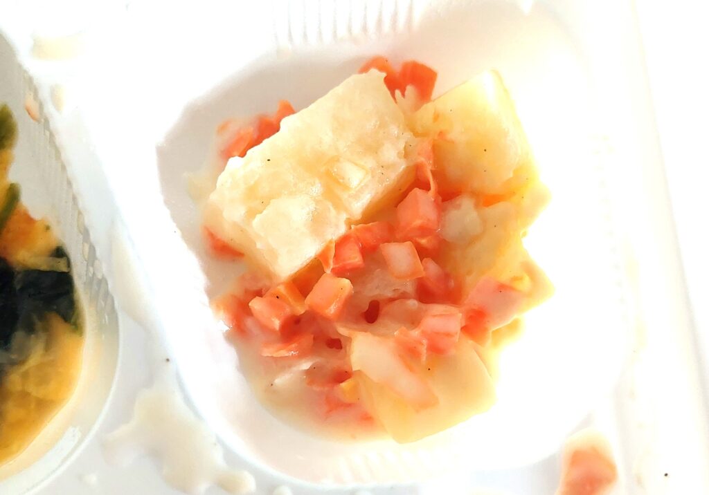 コープ冷凍おかず「豚肉のトマトケチャップ煮セット」ポテトサラダ