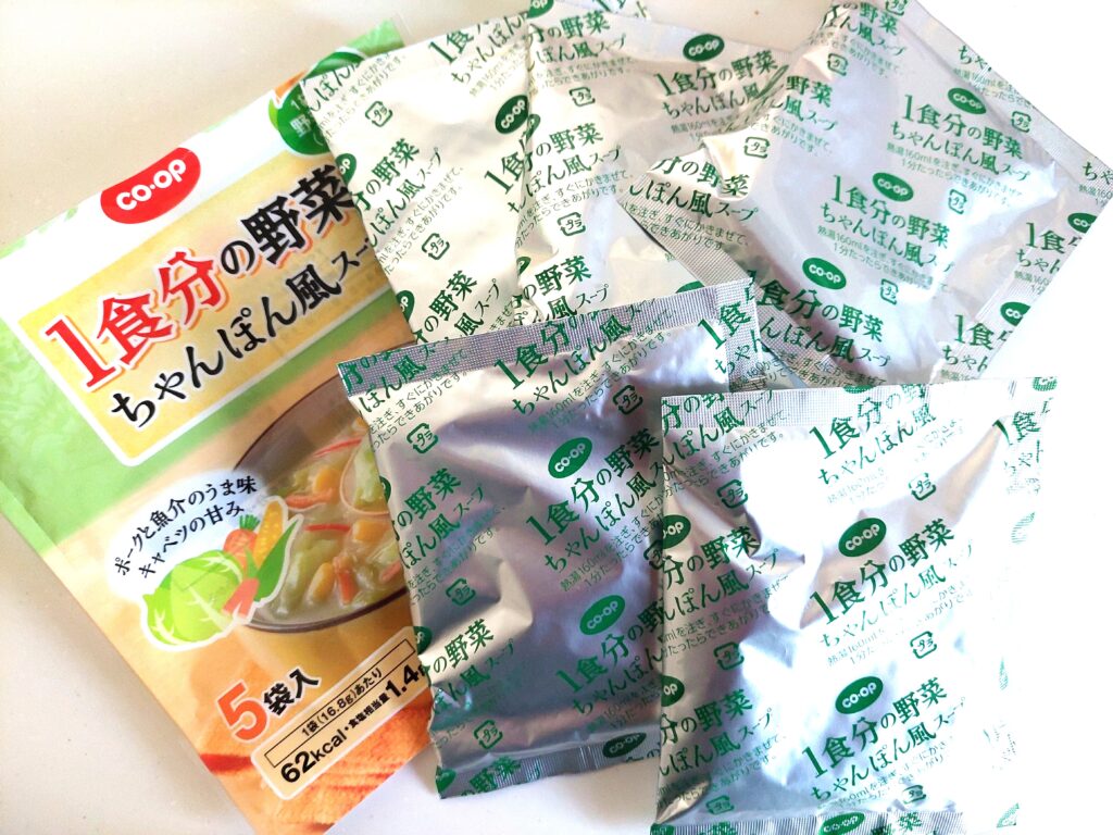 コープ「1食分の野菜ちゃんぽん風スープ」5食入り