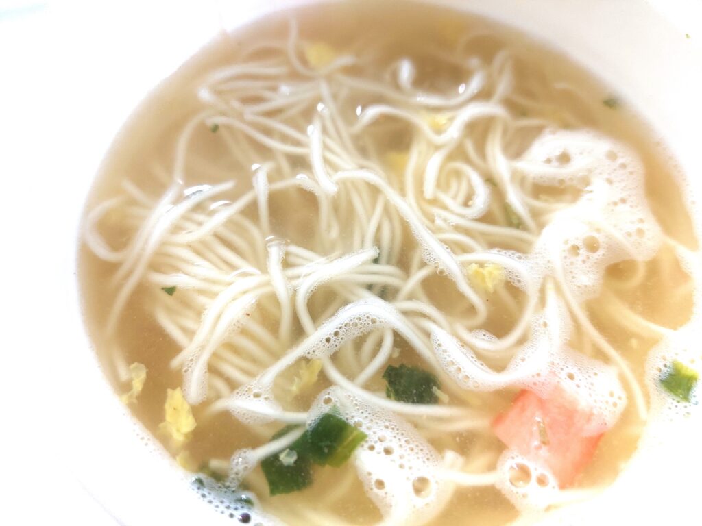 コープカップラーメン「あったかおそうめん鯛だし仕立て」完成画像2