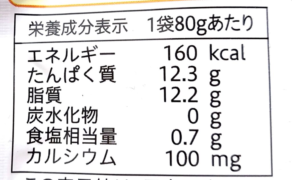 コープ「さばの水煮」栄養成分表示