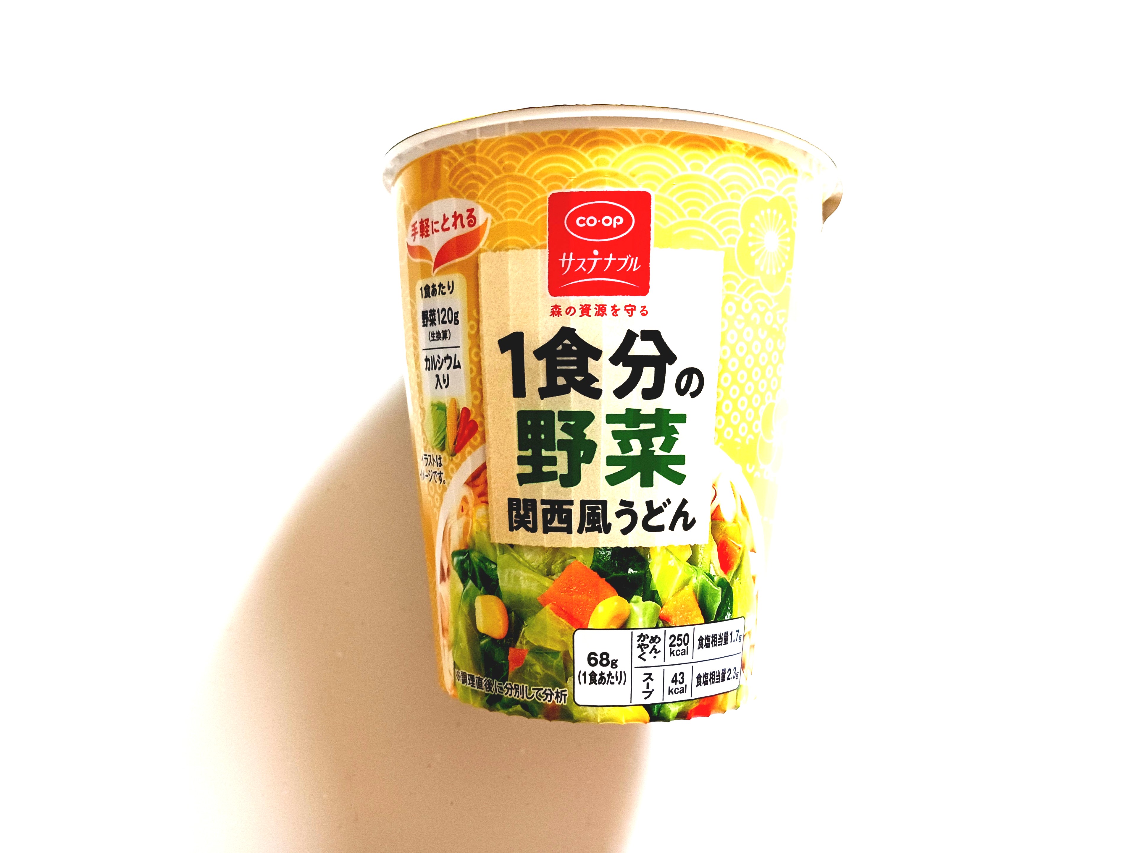 コープ「1食分の野菜 関西風うどん」パッケージ画像