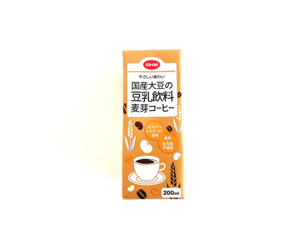 コープ「国産大豆の豆乳飲料麦芽コーヒー」パッケージ画像