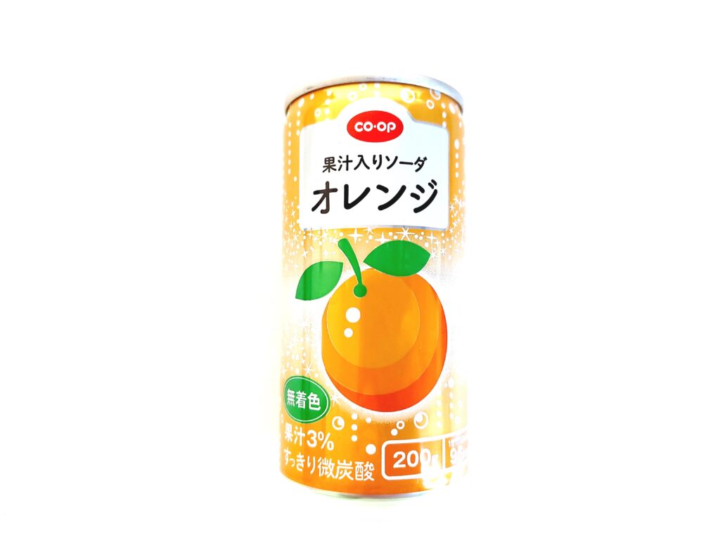 コープ「果汁入りソーダ　オレンジ」パッケージ画像