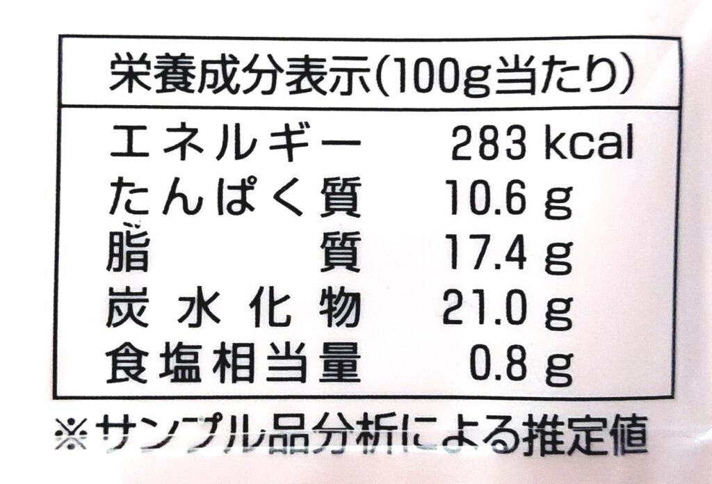 パルシステムお料理セット「4種野菜のカツ煮セット」とんかつ栄養成分表示