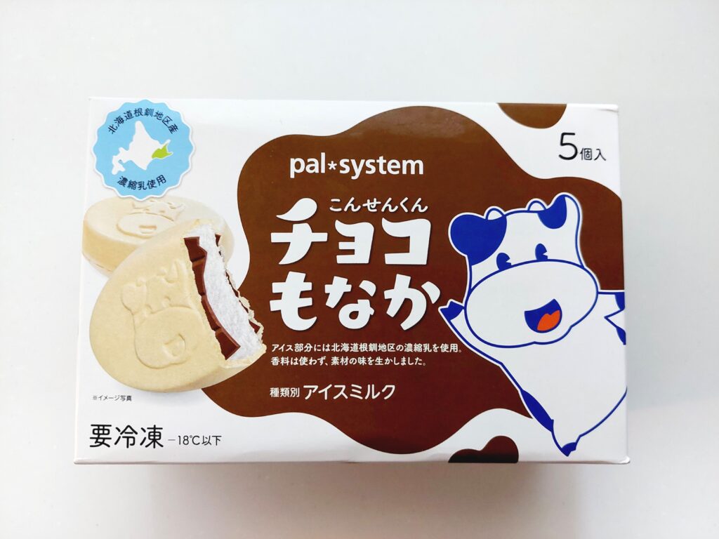 パルシステム「こんせんくんチョコもなかアイス」パッケージ画像