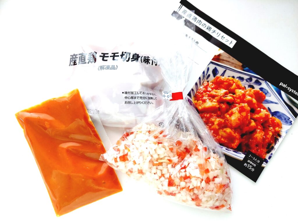 パルシステム「 産直鶏肉の鶏チリセット」中身のセット