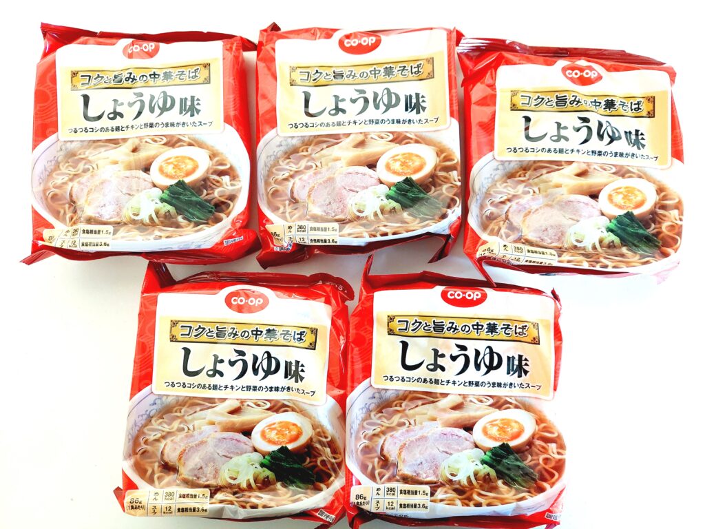 コープ「コクと旨みの中華そば　しょうゆ味」5個1セット