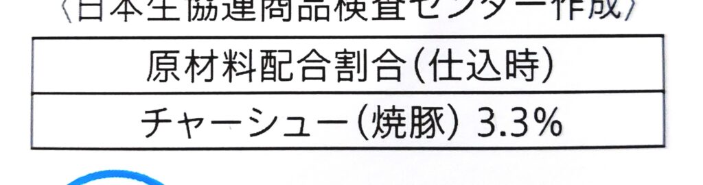 コープ「パラッと炒めた本格炒飯」原材料配合割合