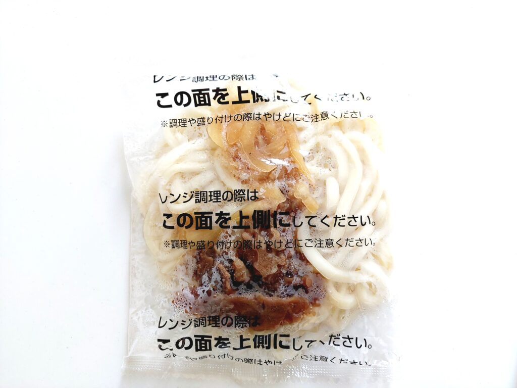 コープ「関西風肉うどん」電子レンジ調理後