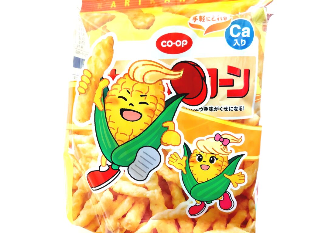 コープ「カリカリコーン　焼きとうもろこし味（Ｃａ）」側面2