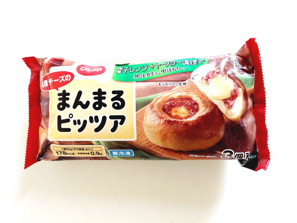 コープ「4種チーズのまんまるピッツア」パッケージ画像