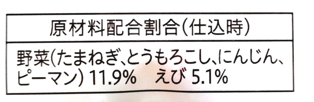 コープ「特別栽培米産直岩手ひとめぼれで作ったえびピラフ」原材料配合割合