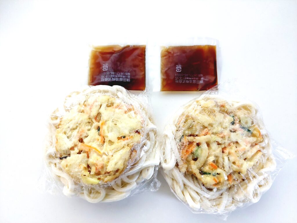 コープ「讃岐５種野菜のかき揚げうどん」2食入り