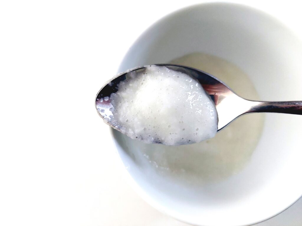 パルシステム「冷凍とろろ芋」スプーンですくってみた