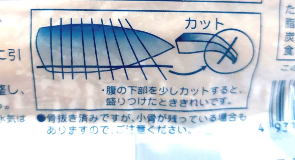パルシステム「しめさば（国内産）」切り方の図解