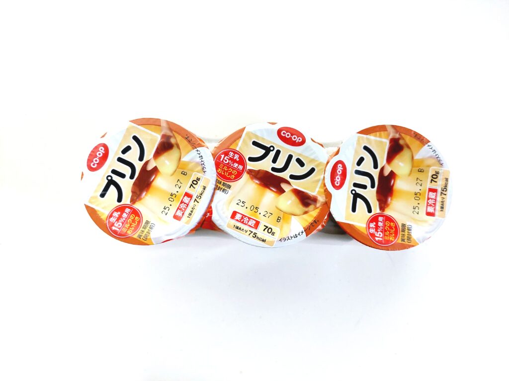 コープ「プリン」配達直後の画像