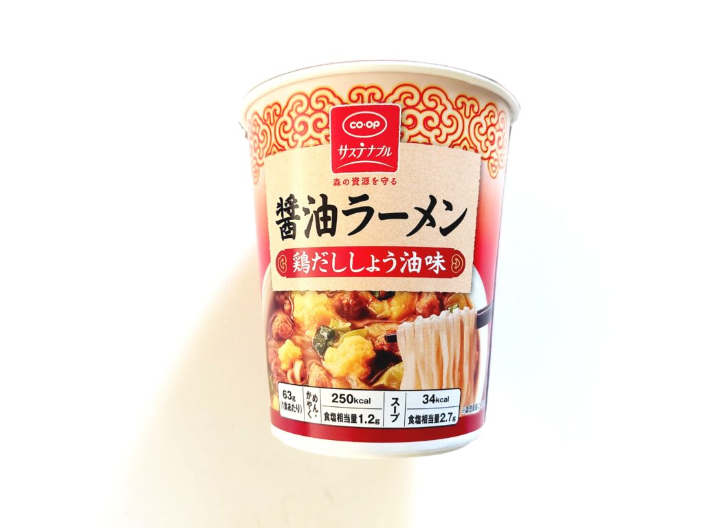 コープ「醤油ラーメン（鶏だししょう油味）」パッケージ画像