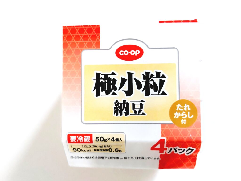 コープ「極小粒納豆」横から見た画像