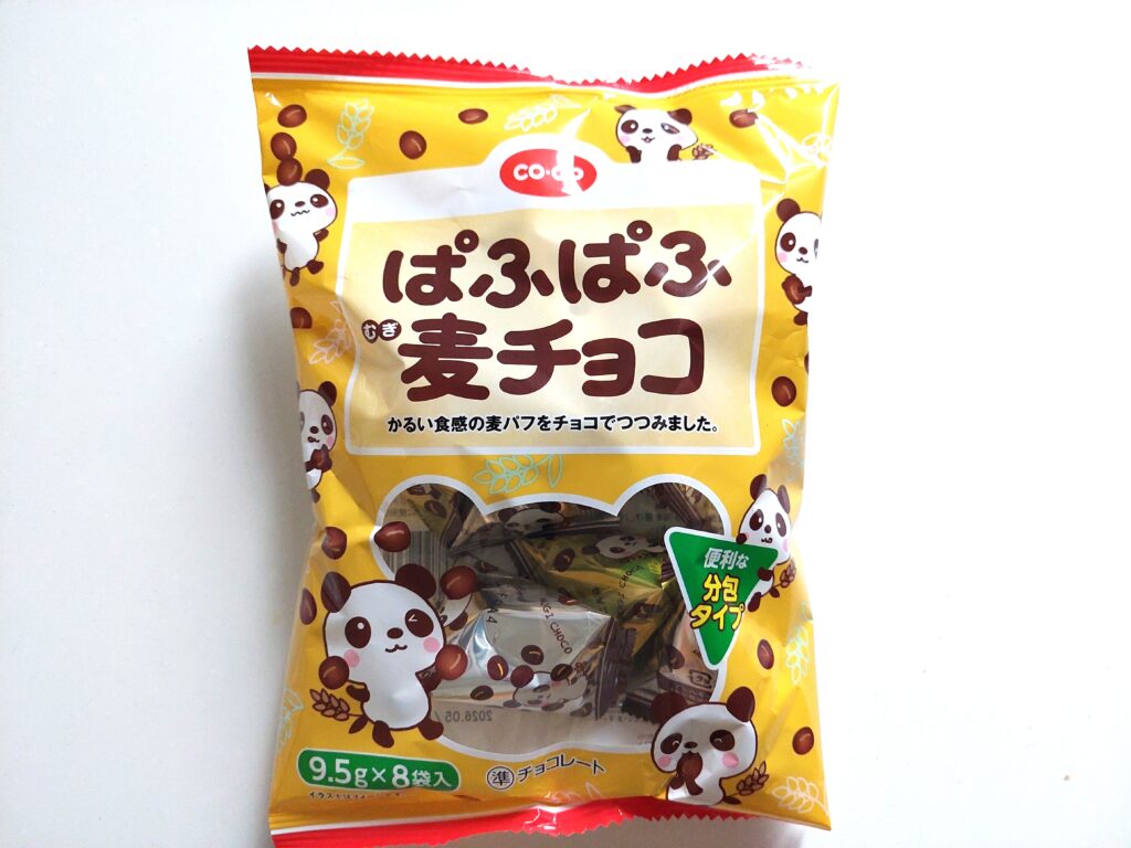コープ「ぱふぱふ麦チョコ」パッケージ画像