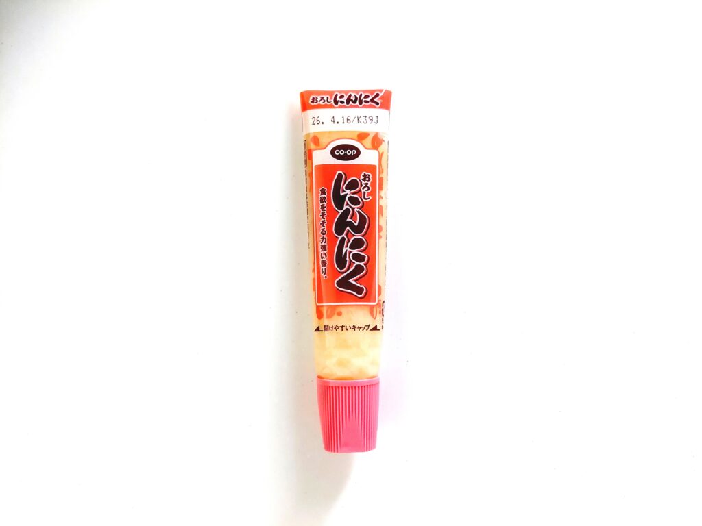 コープ「おろしにんにく」パッケージ裏