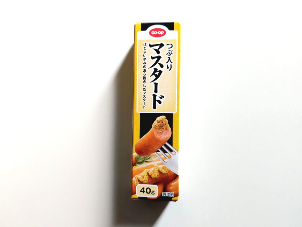 コープ「つぶ入りマスタード」パッケージデザイン