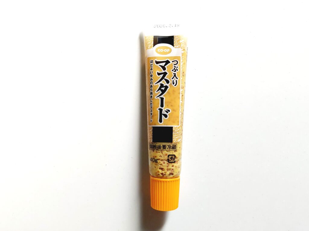 コープ「つぶ入りマスタード」裏