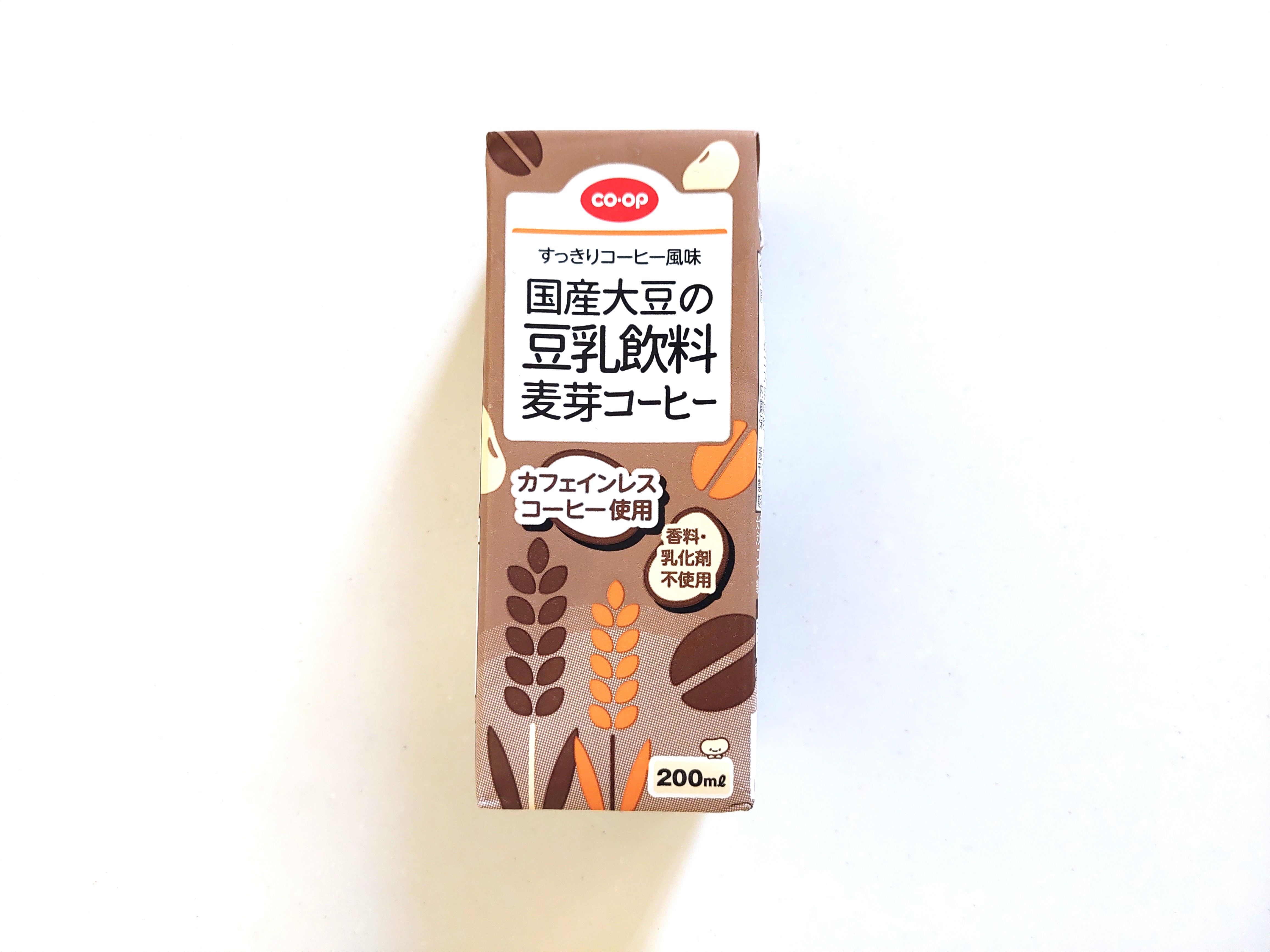コープ「国産大豆の豆乳飲料麦芽コーヒー」パッケージ画像