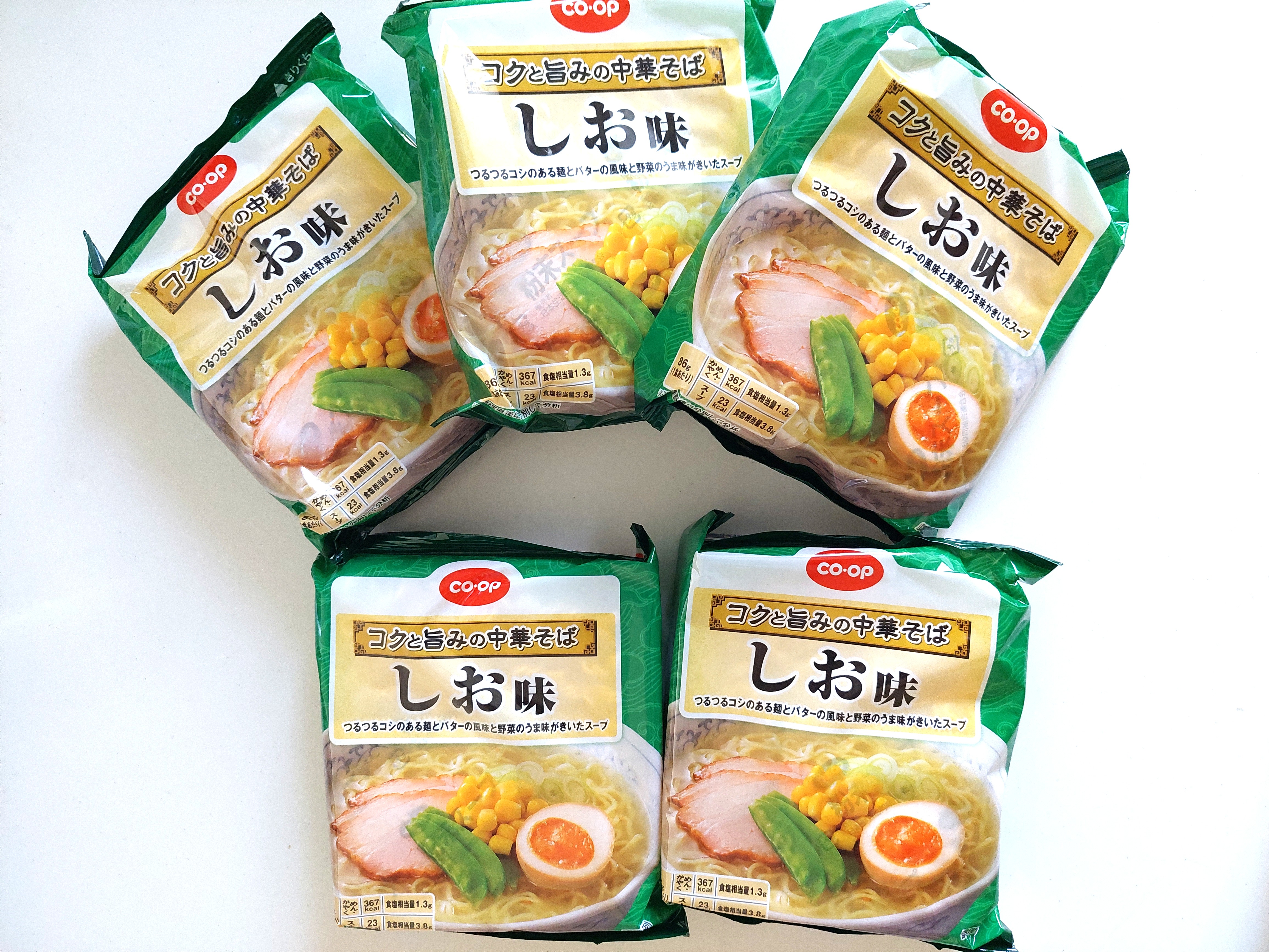 コープ「コクと旨みの中華そばしお味」5食入り