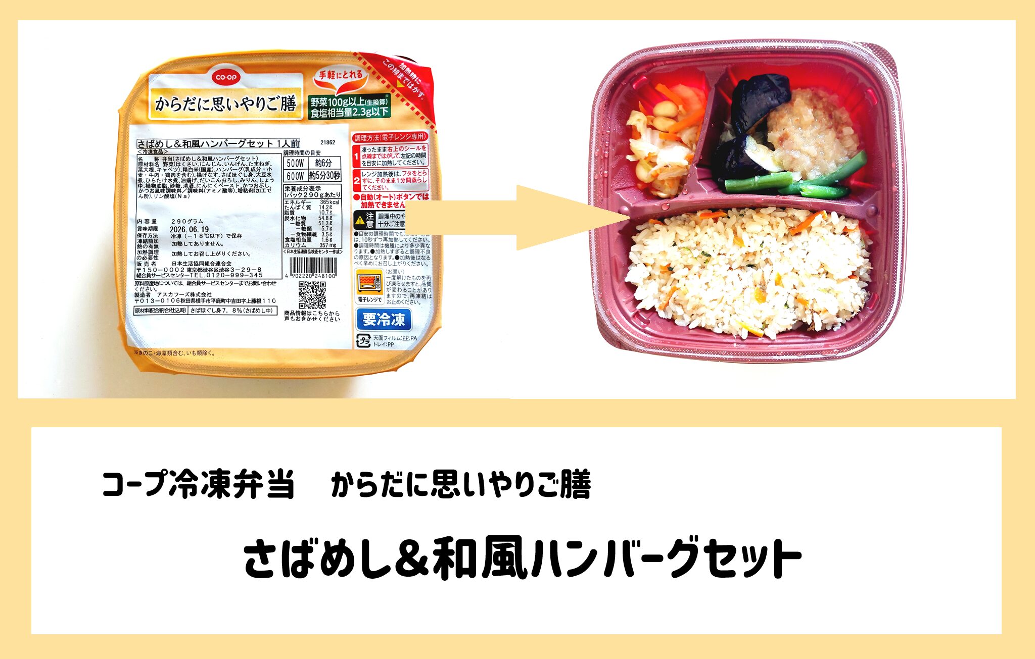 コープからだに思いやりご膳「さばめし＆和風ハンバーグセット」をお試ししてみました！サムネイル