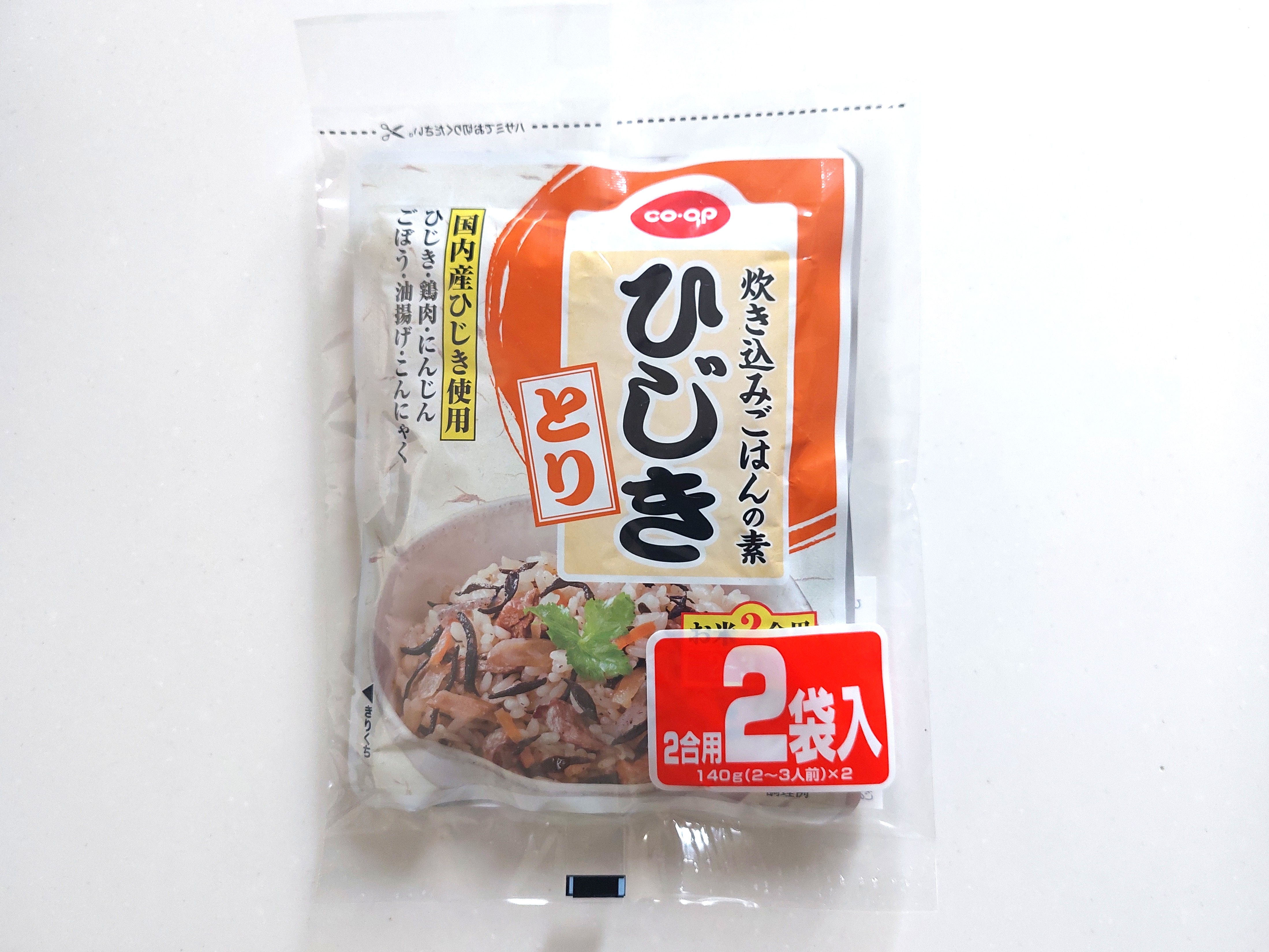 コープ「炊き込みごはんの素ひじきとり」配達直後の画像