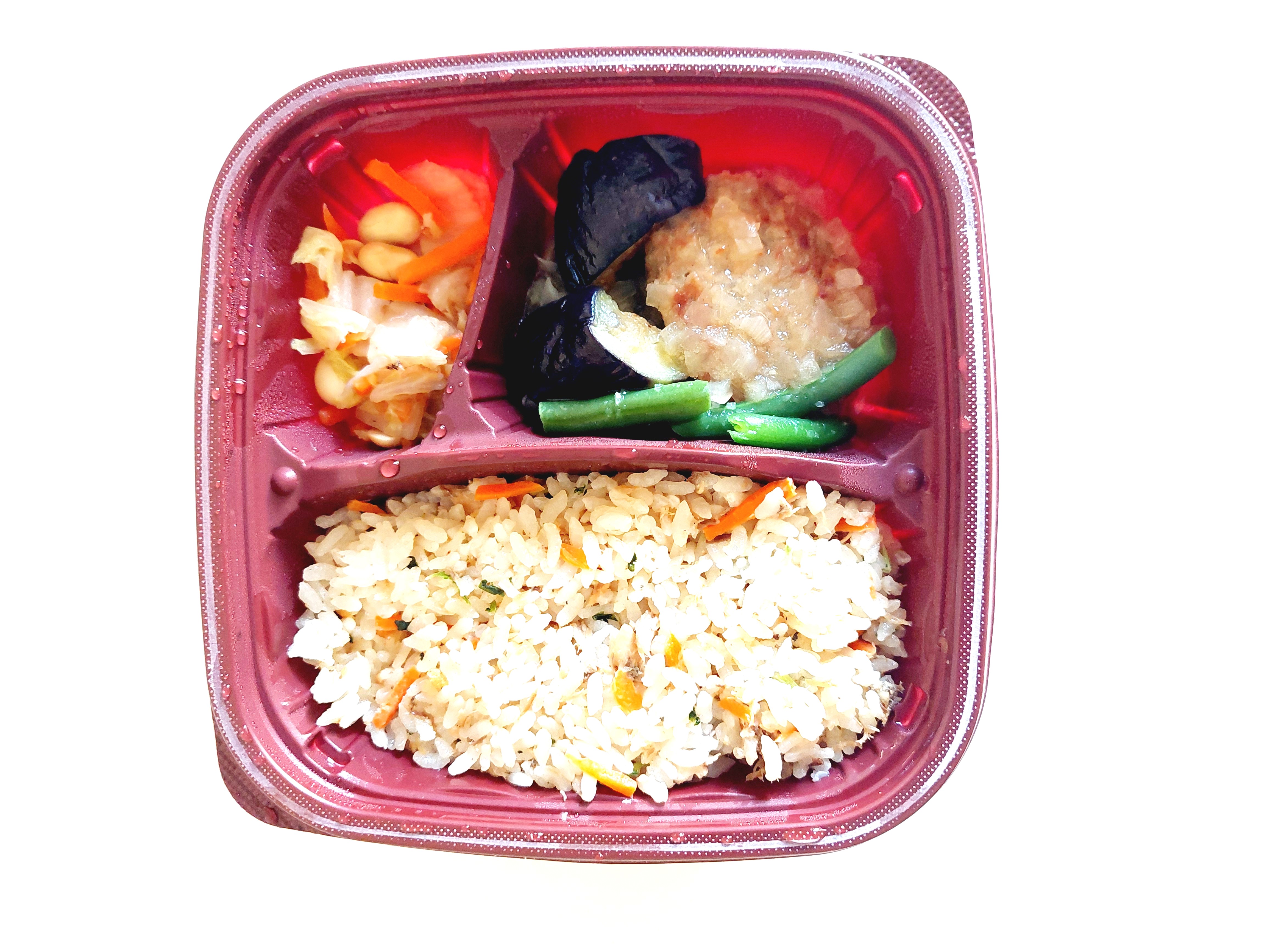 コープ冷凍弁当「さばめし＆和風ハンバーグセット」完成画像