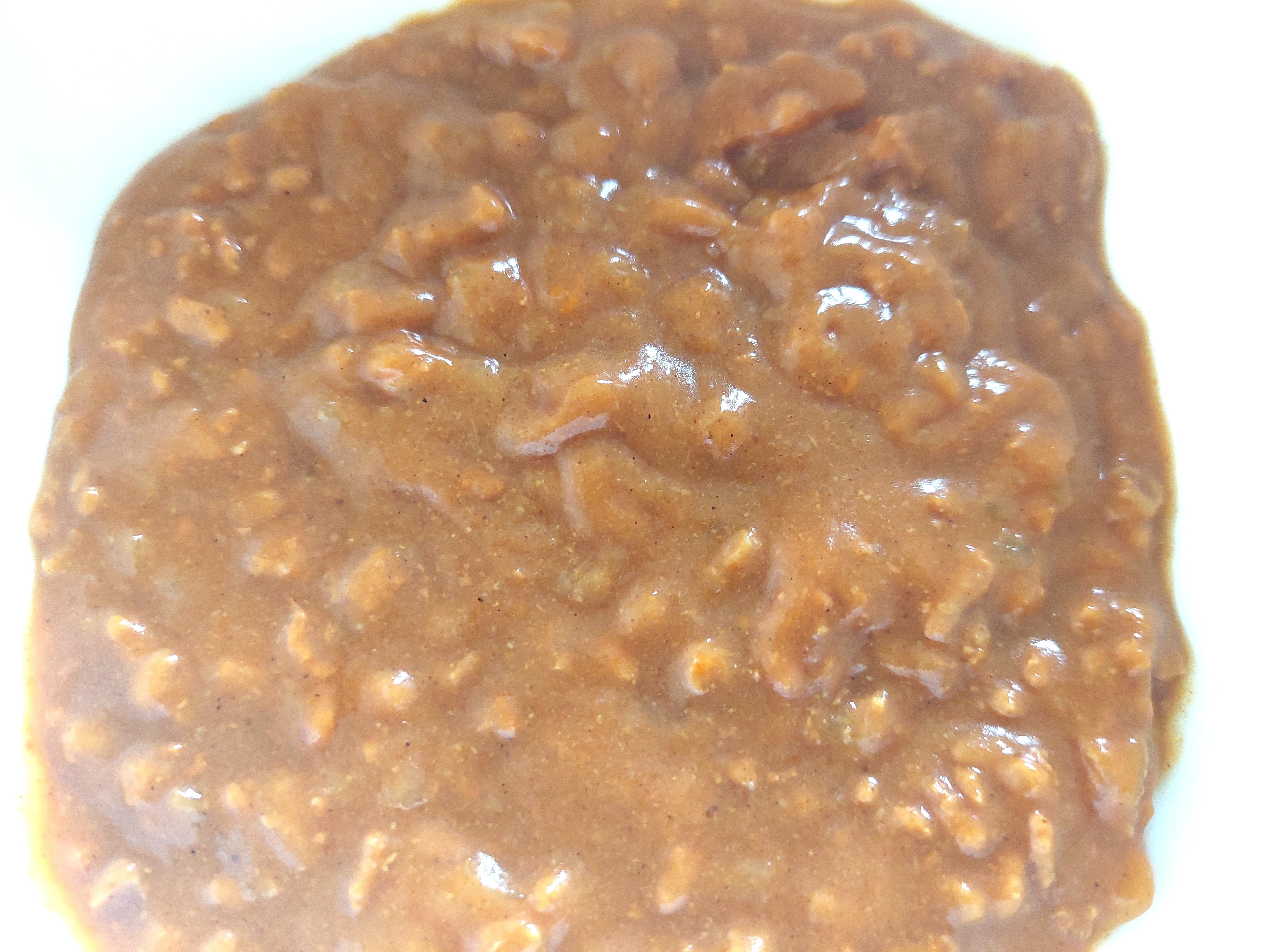 コープ「キーマカレー　スパイシーな中辛」中身アップ
