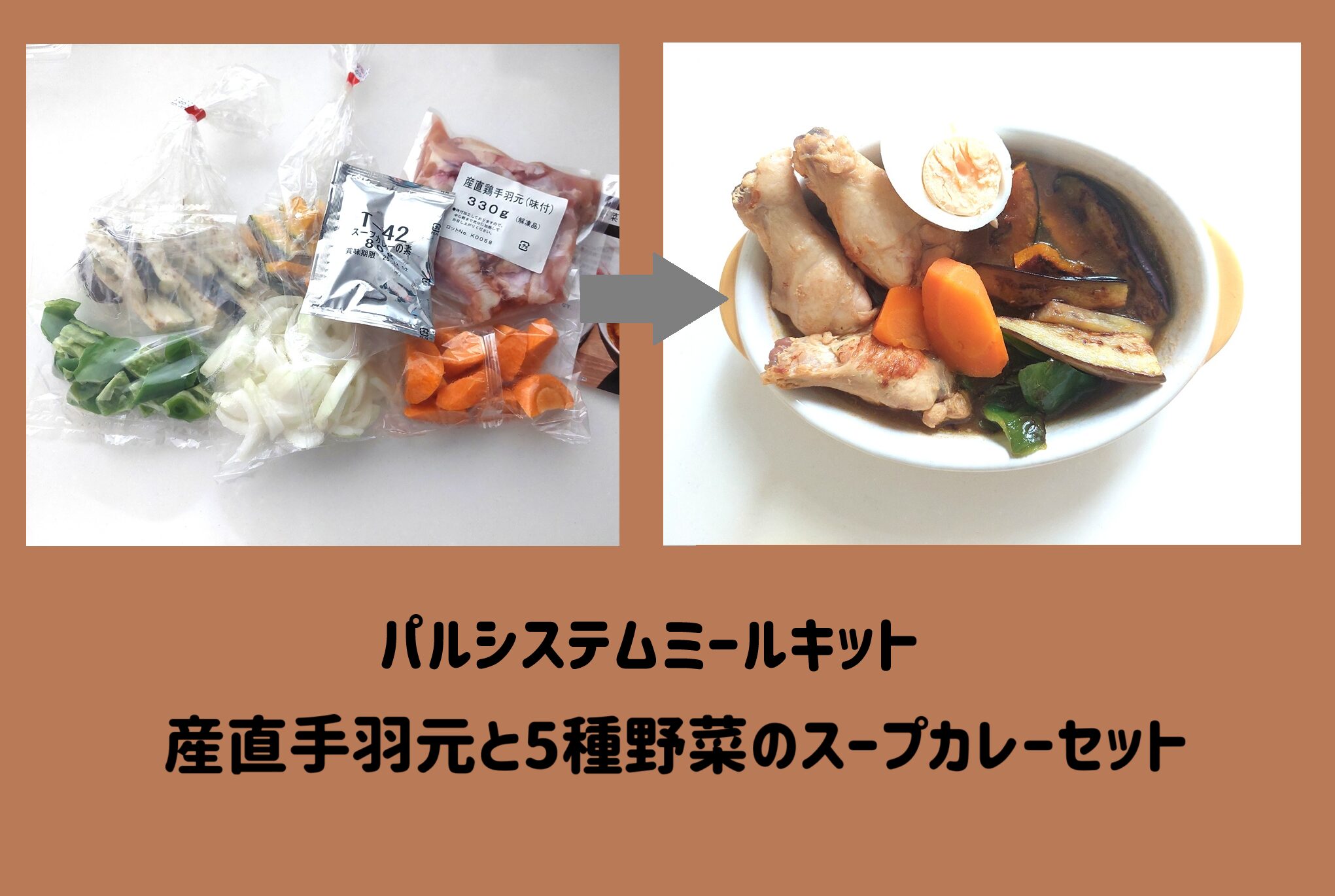 パルシステムミールキット「産直手羽元と5種野菜のスープカレーセット」サムネイル
