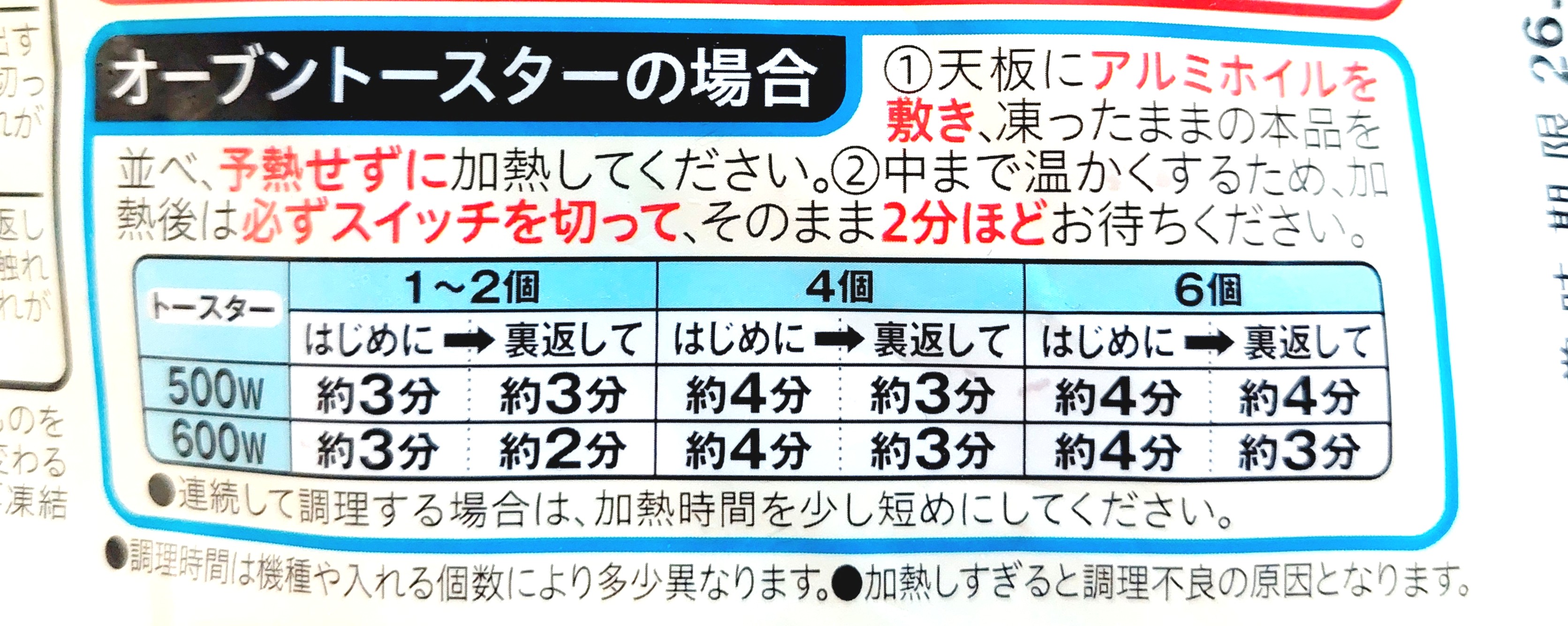 コープ「大豆でつくったから揚げ　まめからくん」オーブントースター調理方法