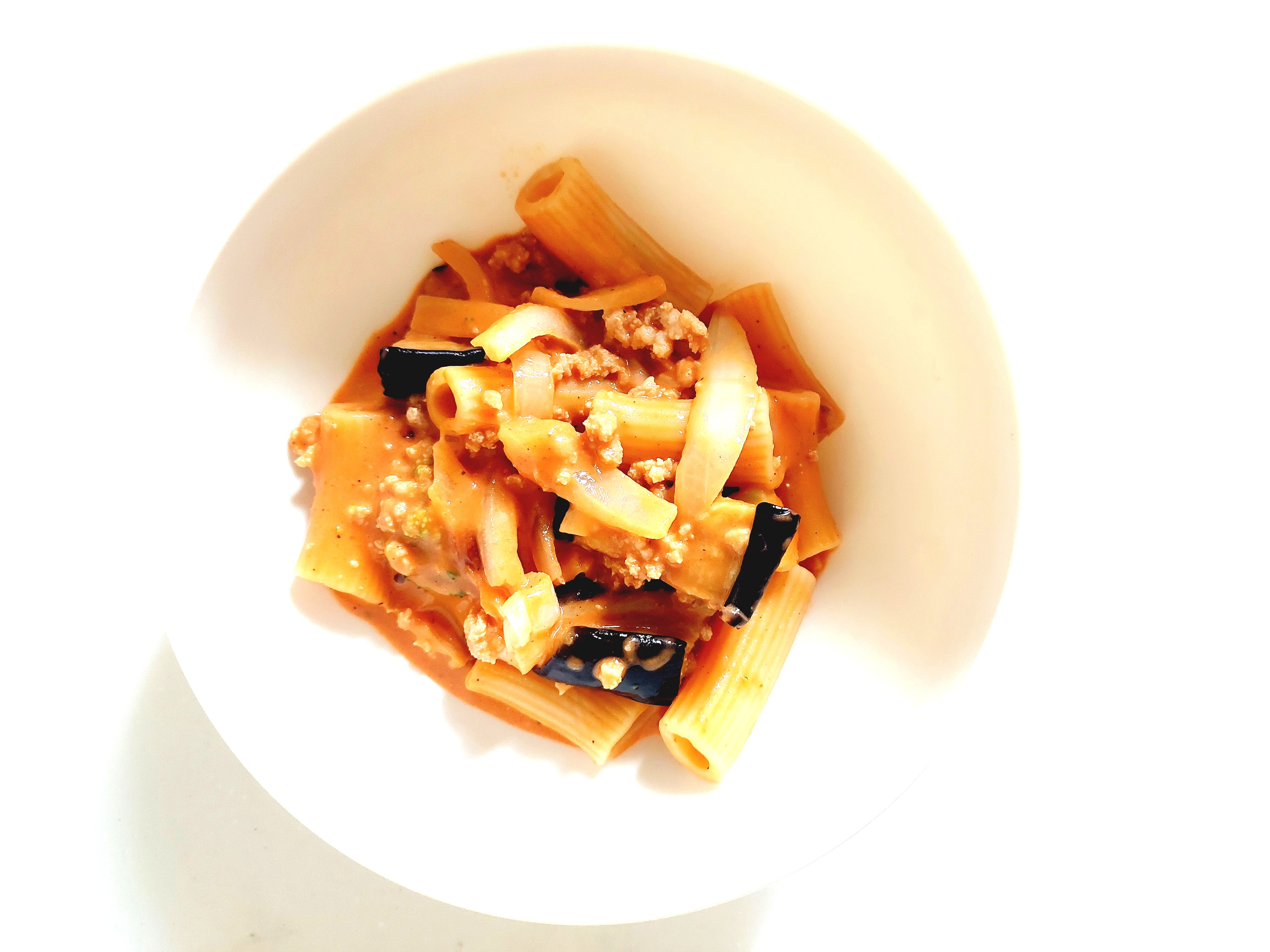 グリーンスプーン「豚ひき肉と香味野菜の贅沢クリーミーボロネーゼ」完成画像