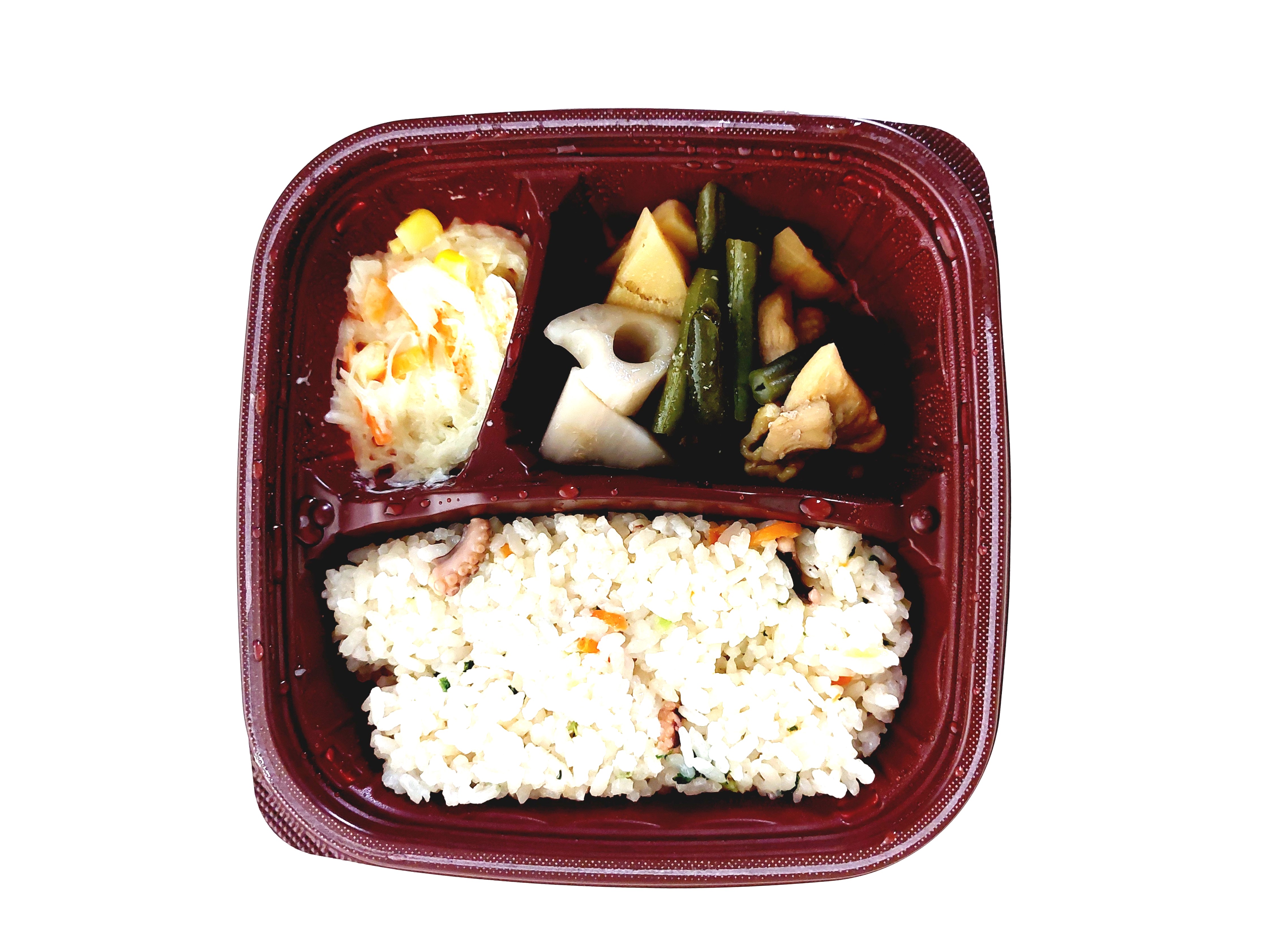 コープ冷凍弁当からだ思いやりご膳「たこめし&鶏肉の甘辛煮セット」完成画像