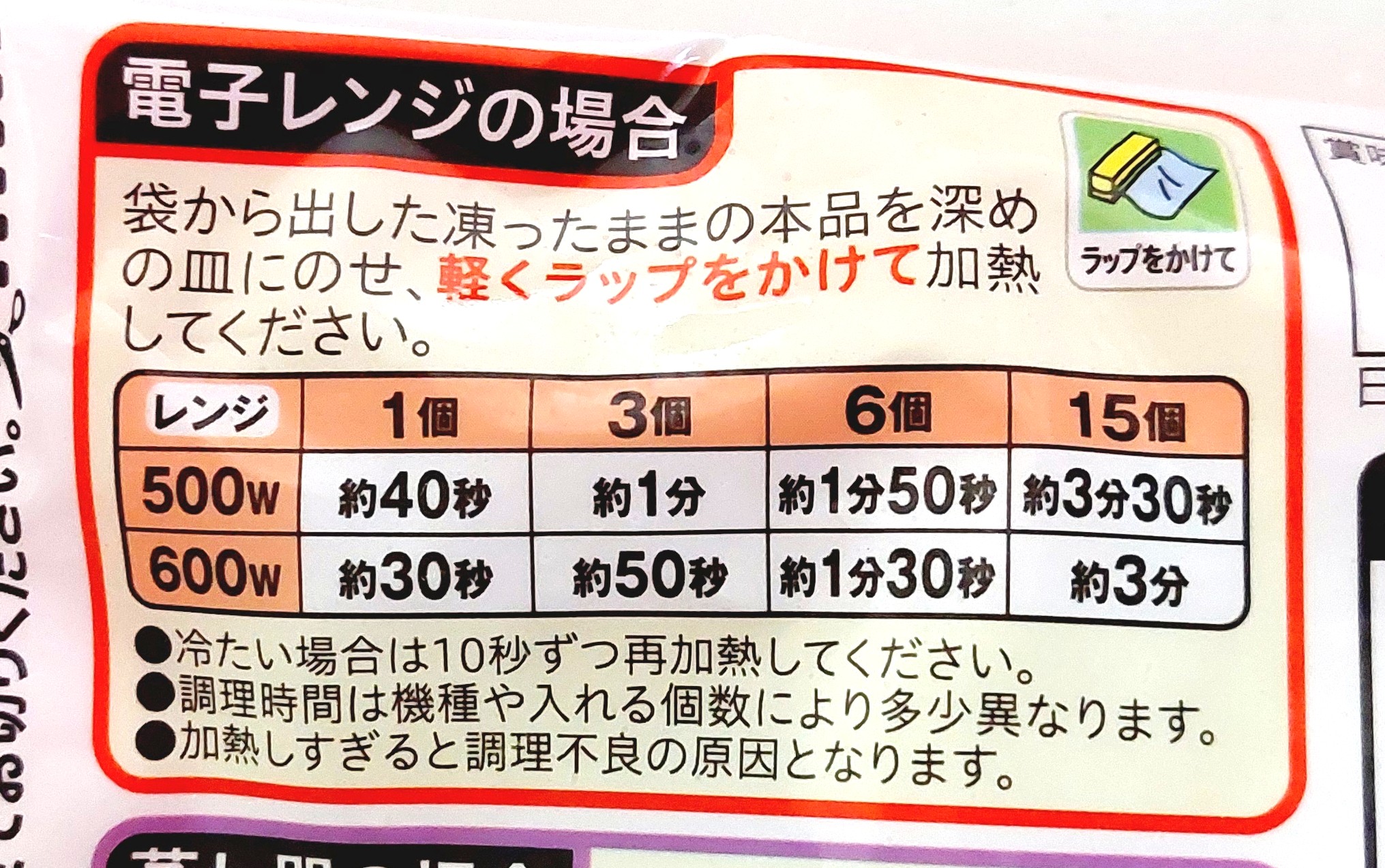 コープ「プリッとしたえびシューマイ」電子レンジ調理方法