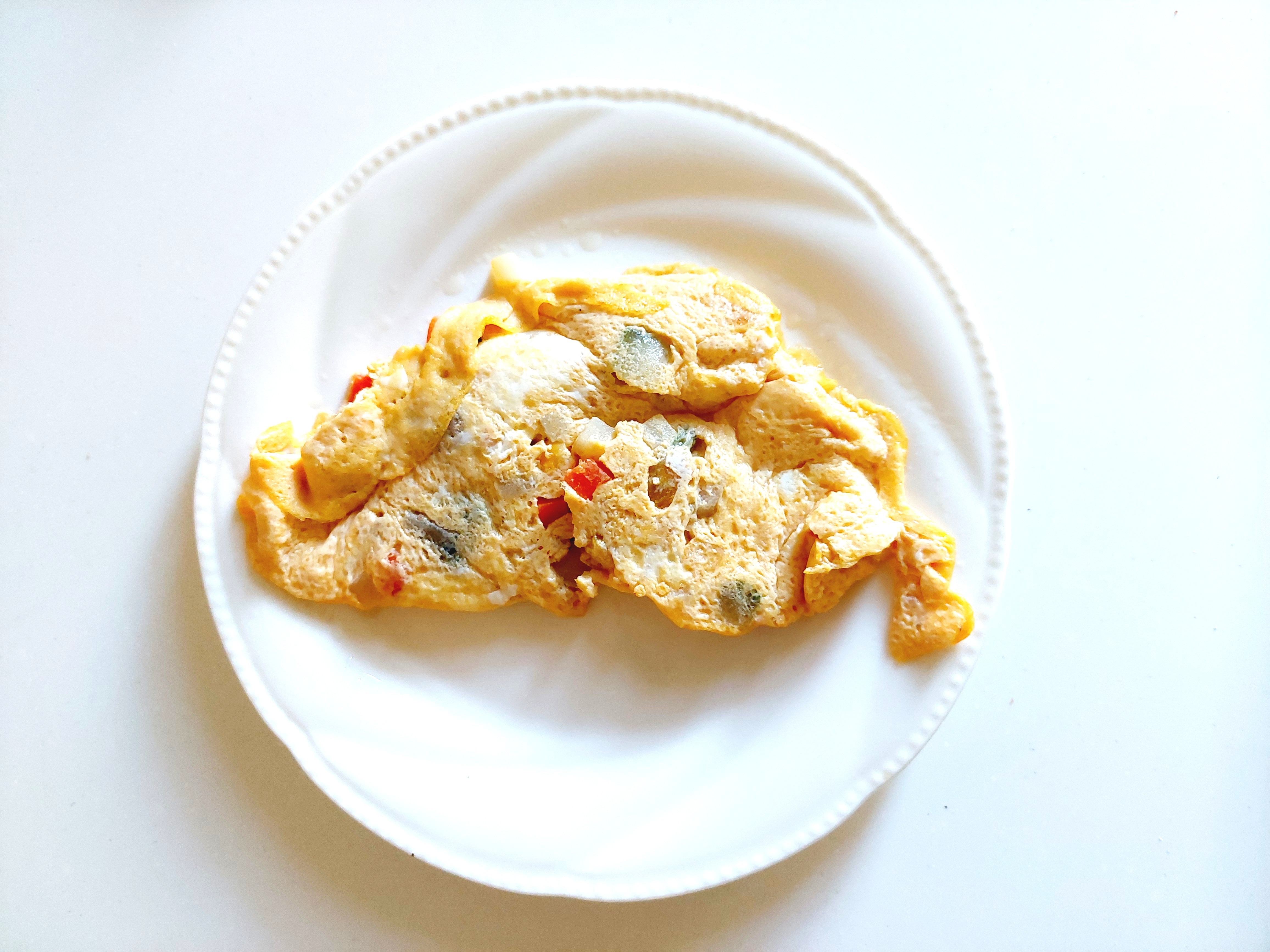 コープ「彩り１０種のミックスベジタブル」オムレツ