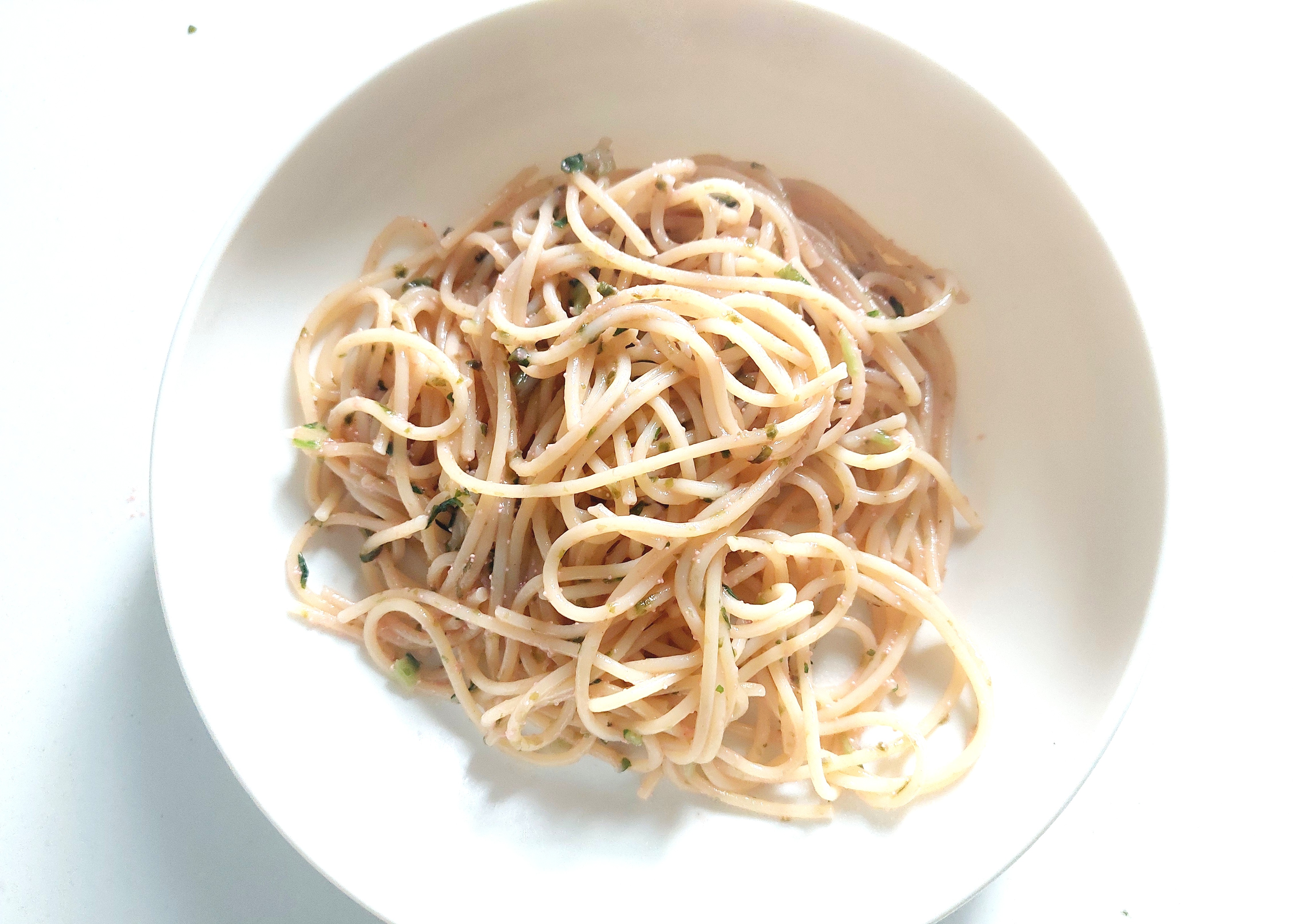 コープ「だし香る和風たらこスパゲッティ」炒めてみた