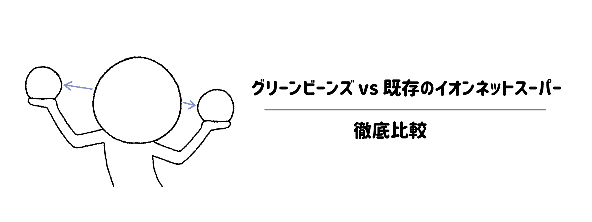グリーンビーンズ vs 既存のイオンネットスーパー比較サムネイル