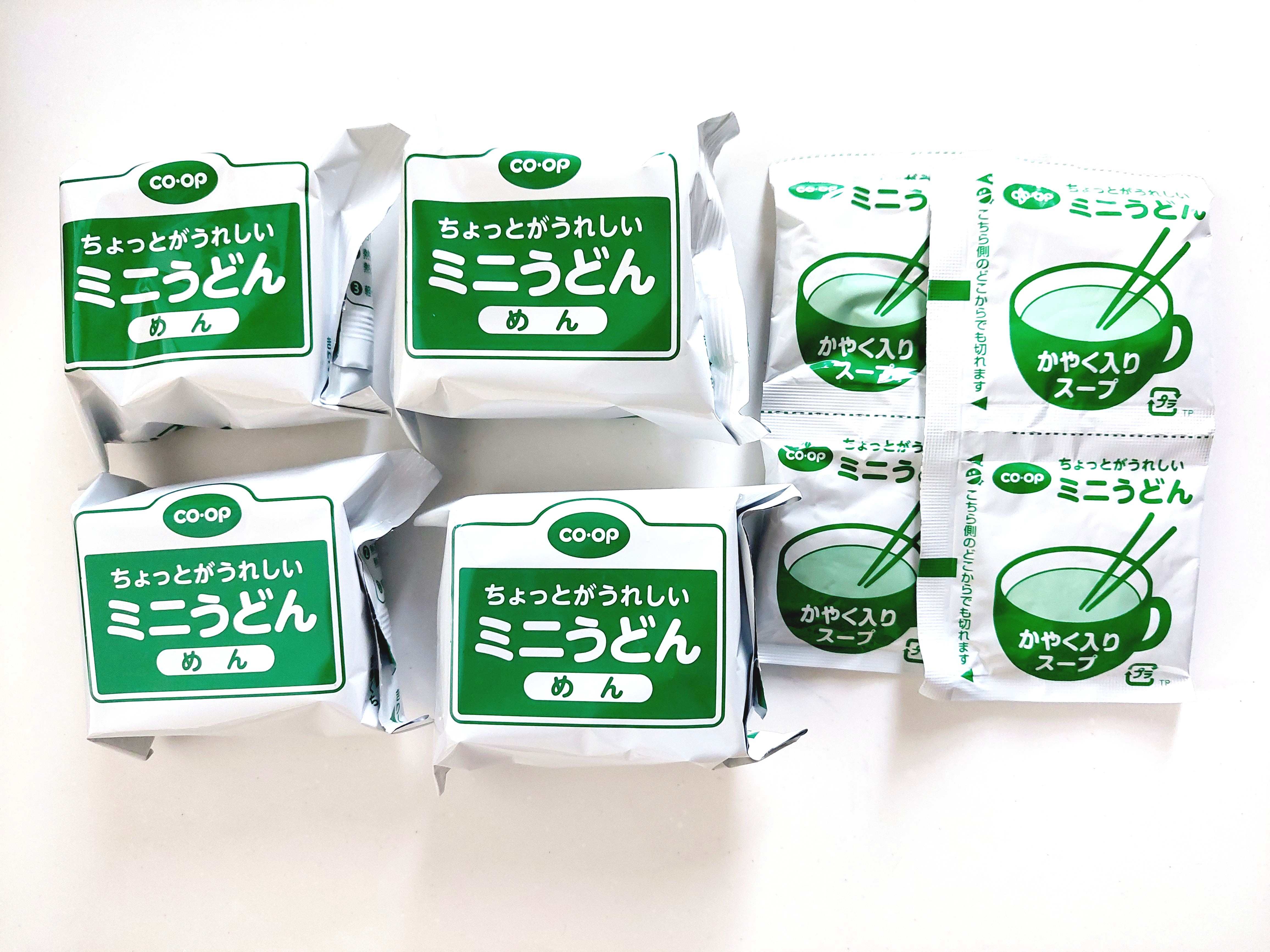 コープ「ちょっとがうれしいミニうどん」4食入り