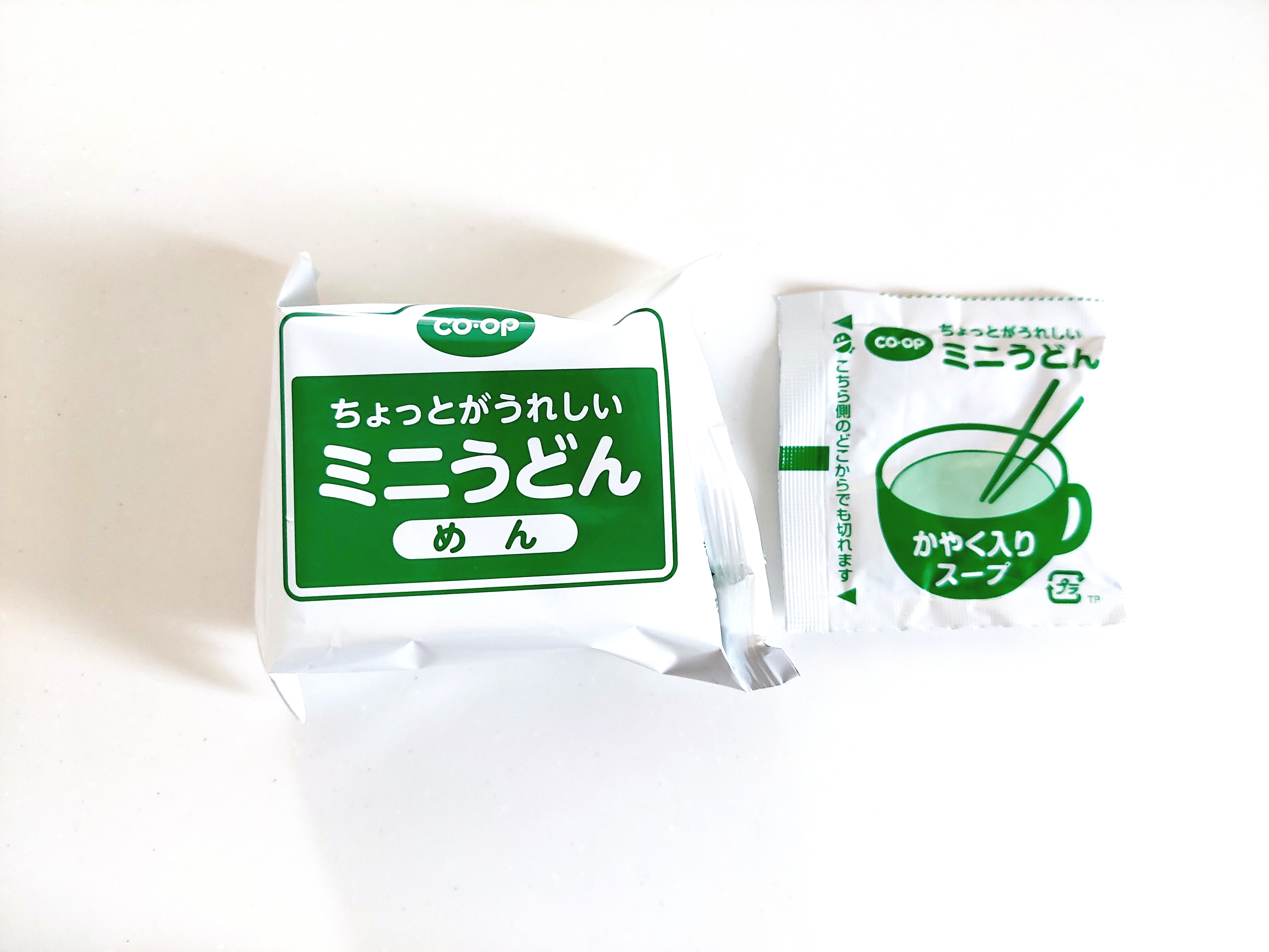 コープ「ちょっとがうれしいミニうどん」1セット
