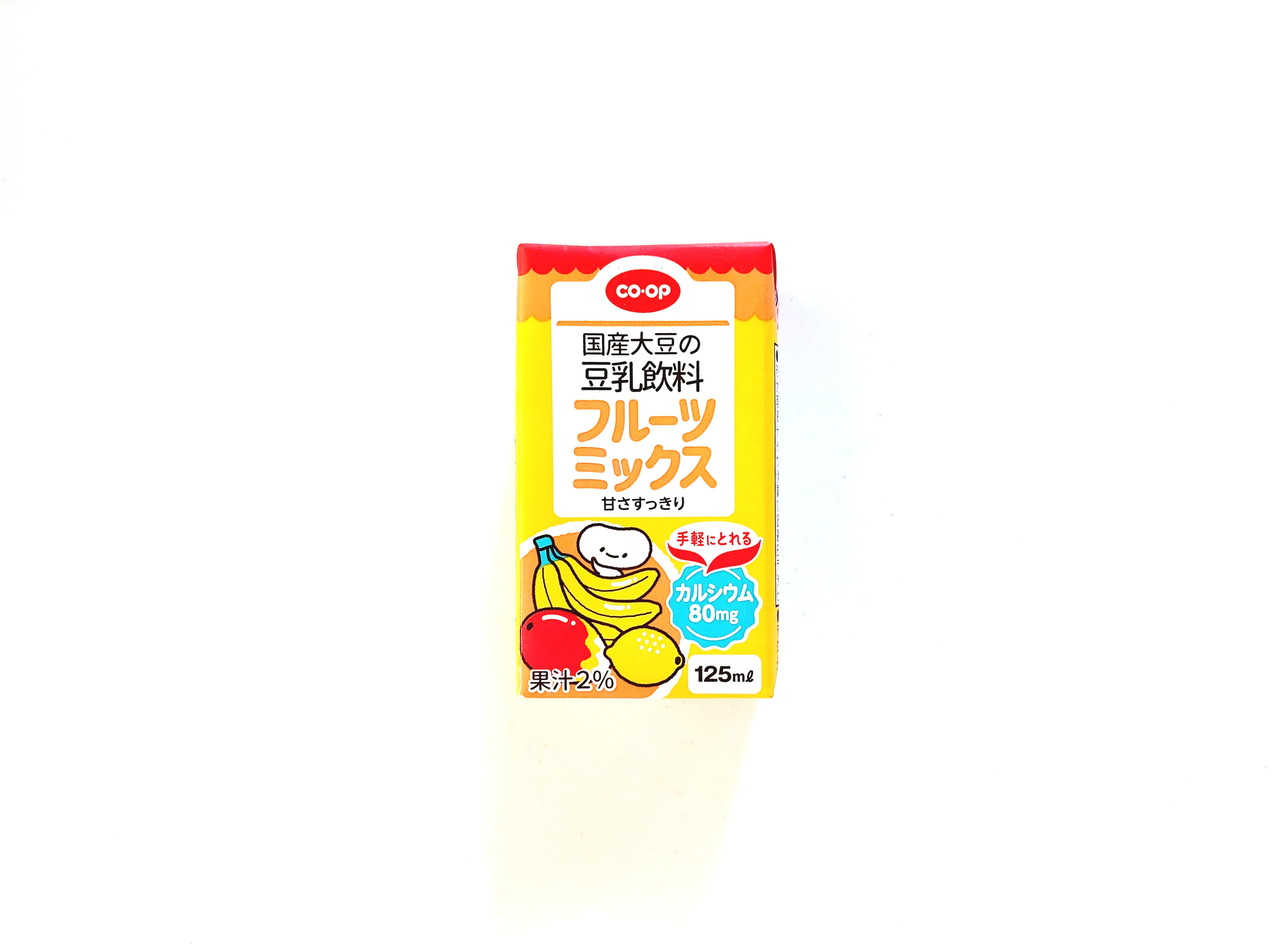 コープ「国産大豆の豆乳飲料　フルーツミックス」パッケージ画像