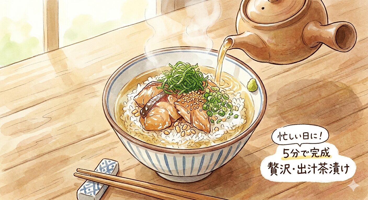 5分で完成「贅沢・出汁茶漬け」