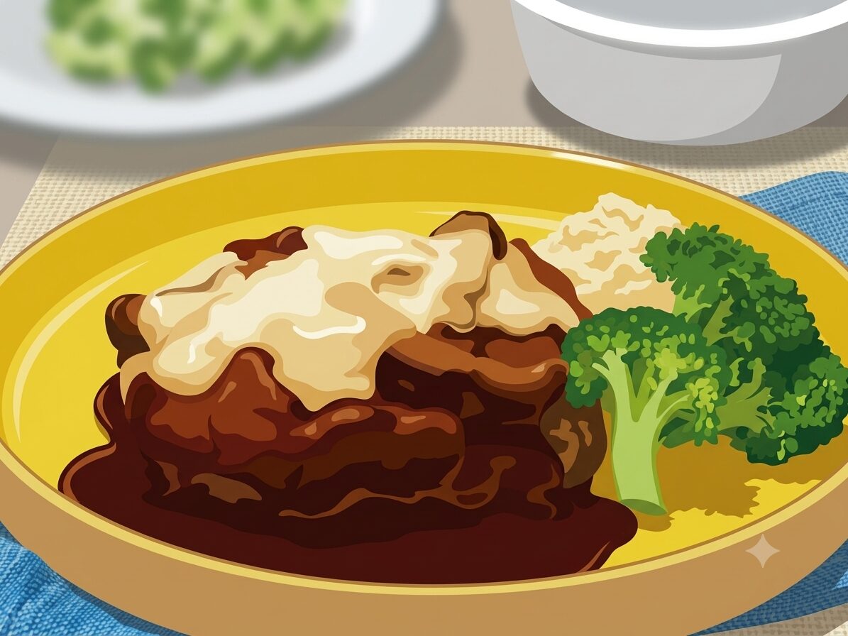 食のそよ風「kanauかなう」4種チーズときのこの濃厚でっみグラスハンバーグ1