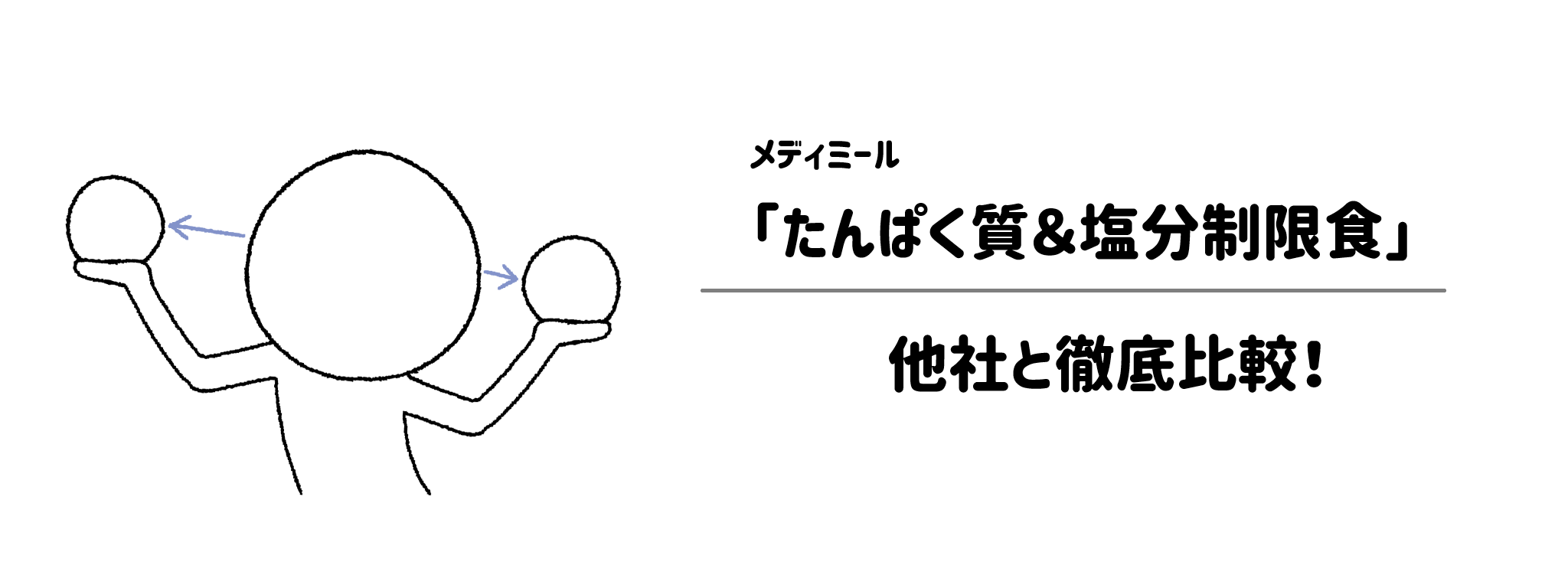 メディミール「たんぱく質＆塩分制限食」と他社宅配弁当との比較